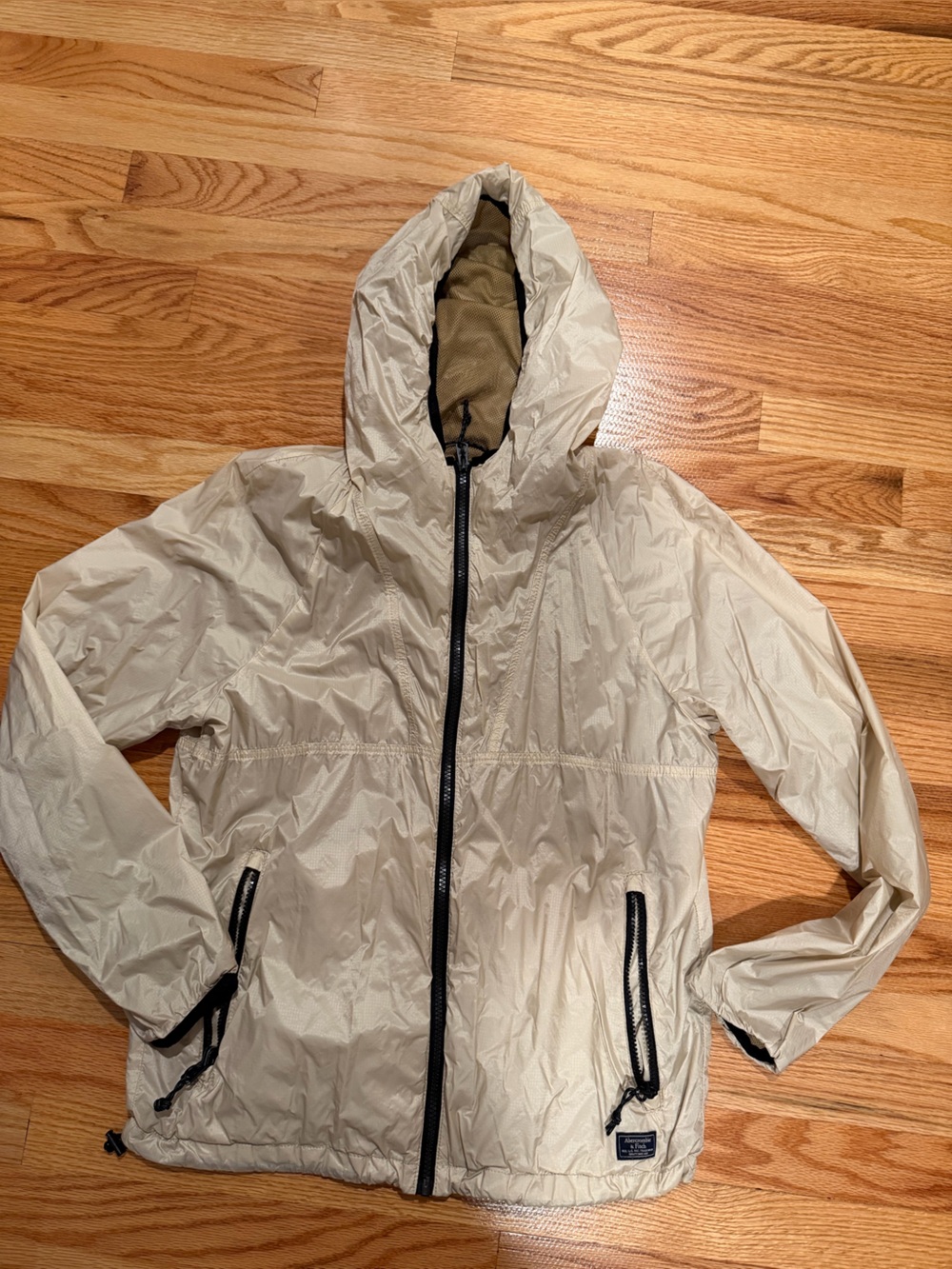 Abercrombie & Fitch Women’s XS Beige Packable Windbreaker Jacket